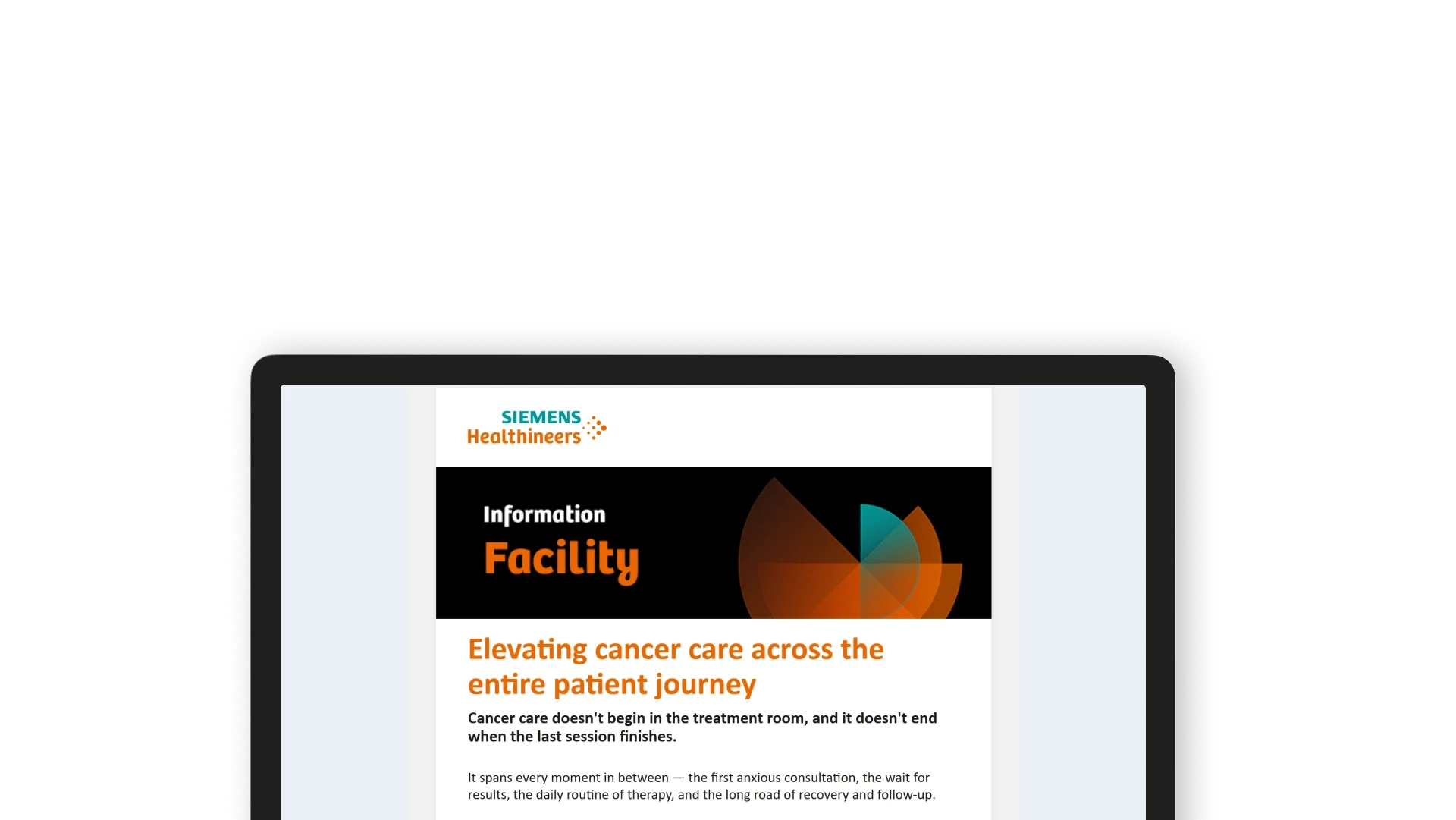 Dasselbe Factsheet nach dem Rebranding im Design von Siemens Healthineers